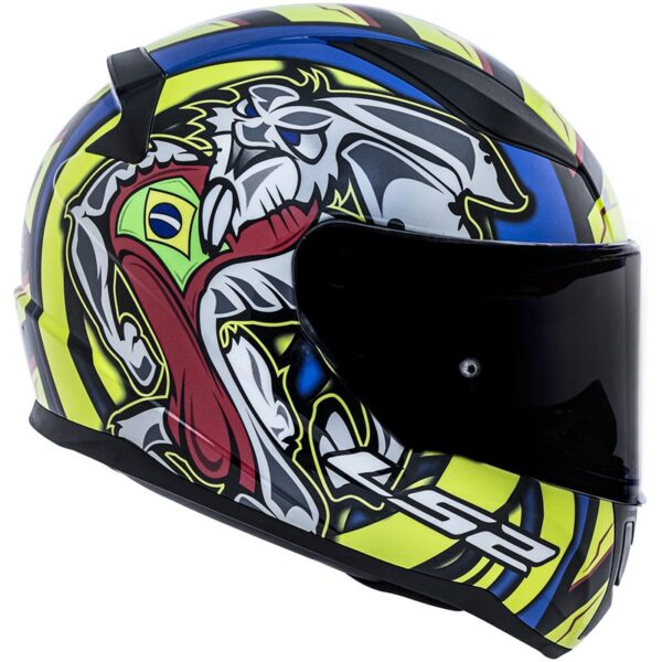 CAPACETE LS2 FF358 ALEX BARROS AMARELO/AZUL