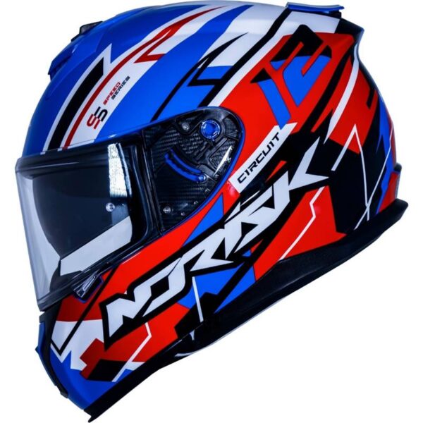 CAPACETE NORISK STRADA CIRCUIT AZUL/VERMELHO/BRANCO