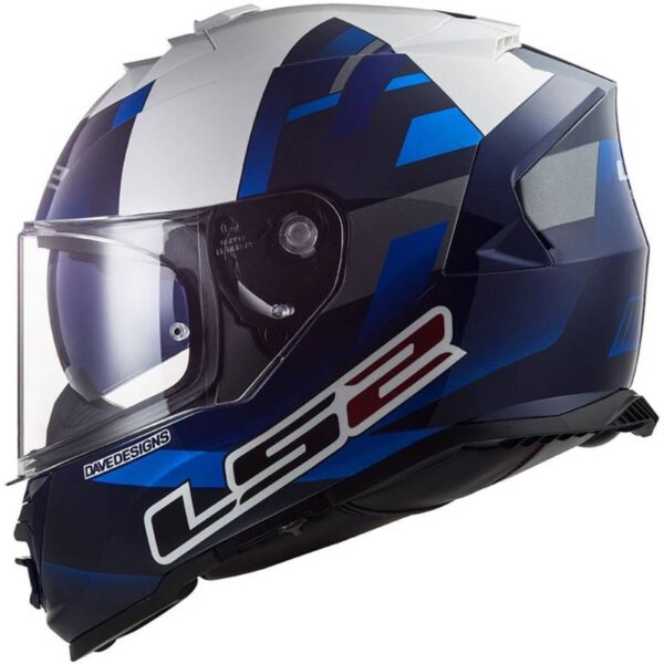 CAPACETE LS2 FF800 STORM JOHN MCPHEE AZUL/CINZA (COM VISEIRA SOLAR)