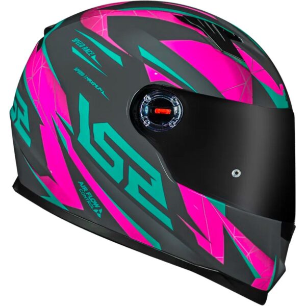 CAPACETE LS2 FF358 DRAZE ROSA/AZUL/CINZA