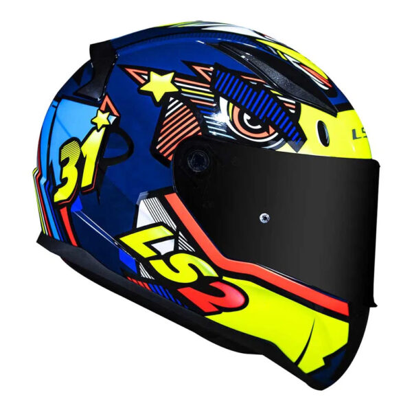 CAPACETE LS2 FF353 RAPID KHAN AMARELO/AZUL