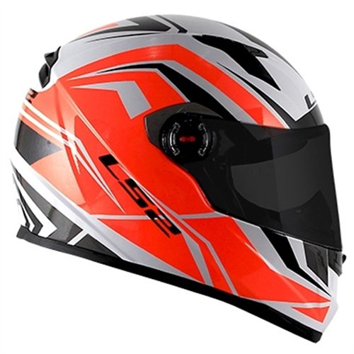 CAPACETE LS2 FF358 BLADE FLUOR BRANCO/LARANJA