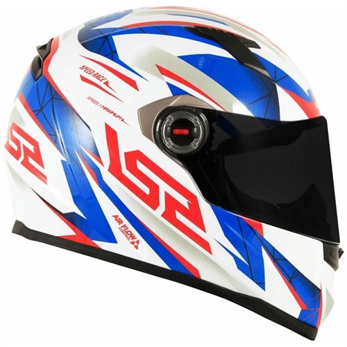 CAPACETE LS2 FF358 DRAZE BRANCO/AZUL/VERMELHO