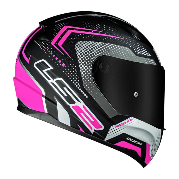 CAPACETE LS2 FF353 RAPID DOOM PRETO/ROSA/BRANCO