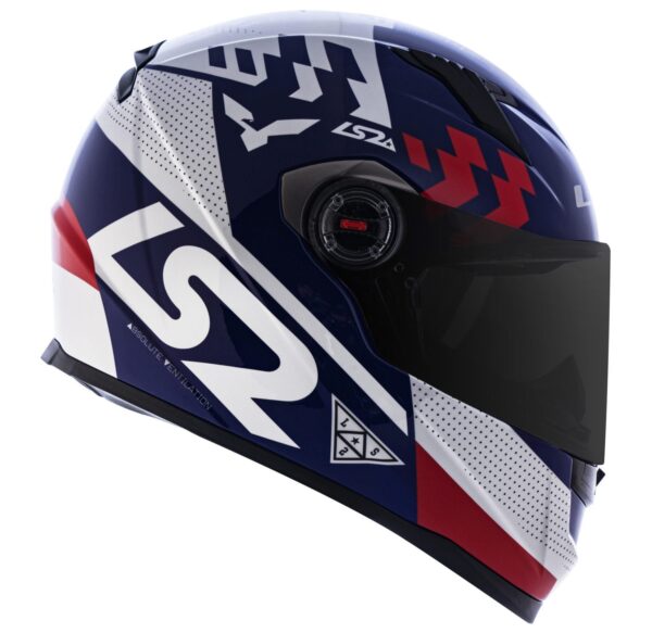 CAPACETE LS2 FF358 PODIUM AZUL/BRANCO/VERMELHO