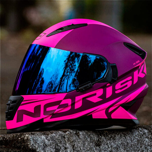 CAPACETE NORISK SOUL MANTY ROSA + VISEIRA ESPELHADA