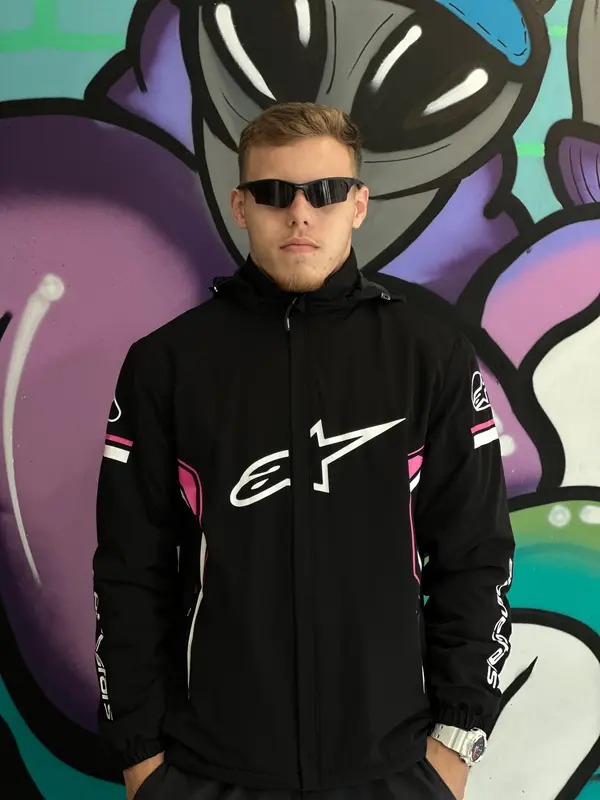 Jaqueta Alpinestars impermeavel Preto/Rosa
