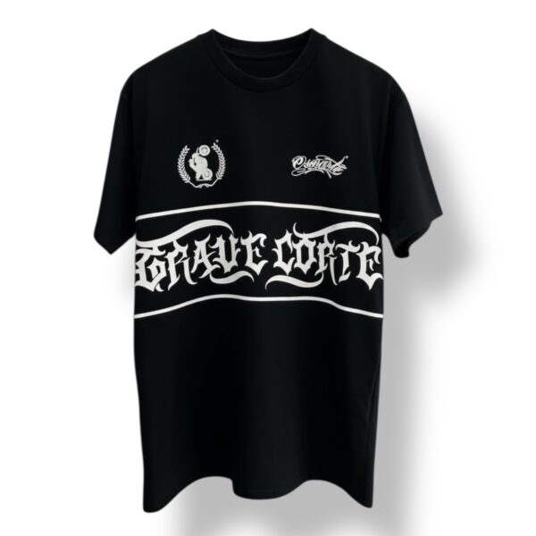 CAMISETA OSASCORTE - GRAU E CORTE (LOGO EMBORRACHADO) PRETA